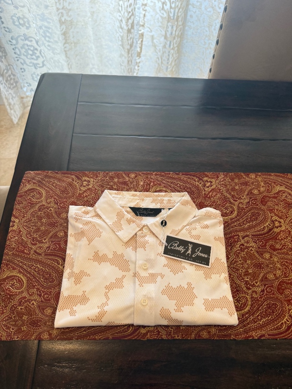 Bobby Jones Men's Large Army Performance Collection Polo MSRP $110